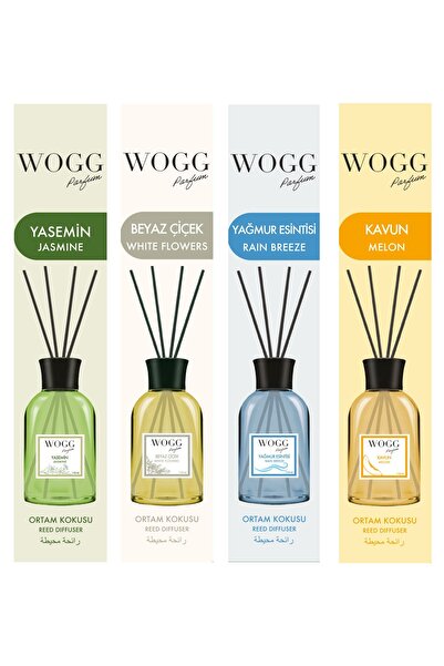 WOGG PARFÜM 4 Çeşit Bambu Çubuklu Oda Kokusu 110ml 4 Adet