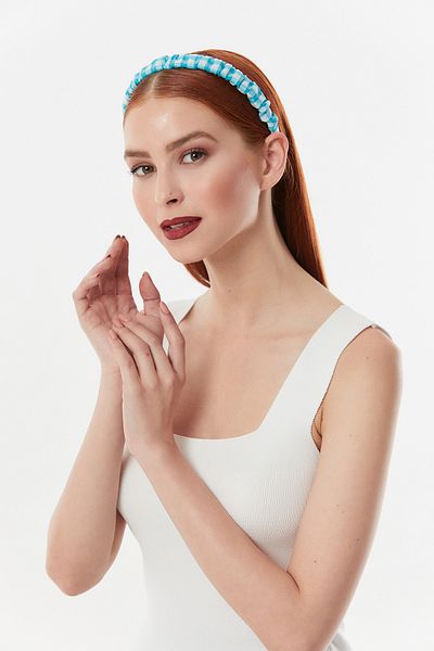 Fulla Moda Plaid Patterned Crown