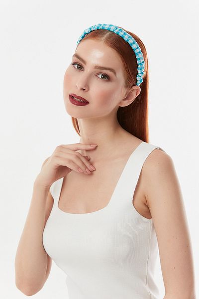 Fulla Moda Plaid Patterned Crown