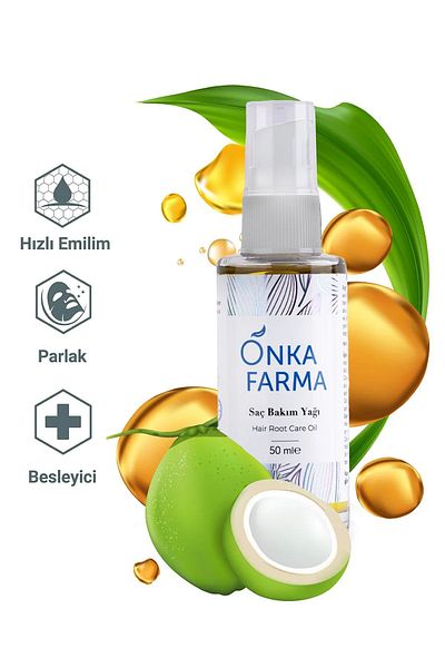 OnkaFarma Onka Farma Hair Care Oil - 100% Natural Ingredient Nourishing Moisturizing Effect Anti-Breakage - 50 ml