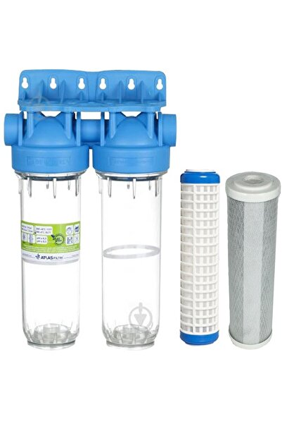 AQUA BELLA Atlas Filtri Atlas 10 Inç Dp Duo Housıng 3/4" Dolu Filtre Kabı