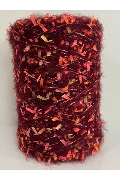 göçer 300gr Claret Red Moher and Multicolored Hoe Visual Net