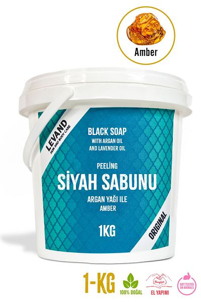 Levand Peeling Black Soap Amber 1Kg