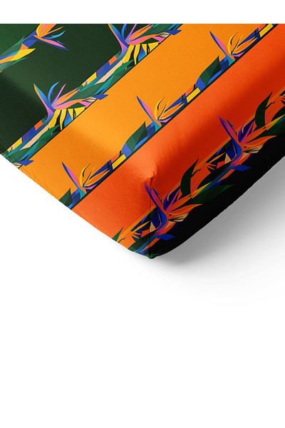 Evmila Tropical Pattern Printed Double Sheet Set 160x200 Cm - Colorful