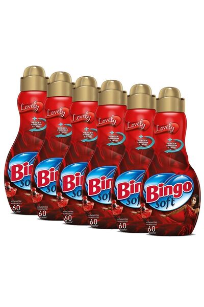 Bingo Soft Konsantre Çamaşır Yumuşatıcısı Lovely 1440 ml Ekonomi Paketi 6'lı
