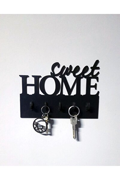 Aoz atölye HOME SWEET KAPI ANAHTALIK Ahşap Duvar Dekoru Duvar Süsü Tablo Hedi...