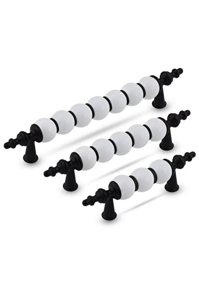 Asil Metal 96 MM Polimer Boncuk Lüks Modern Dolap Çekmece Kulpları (96MM ) Si...