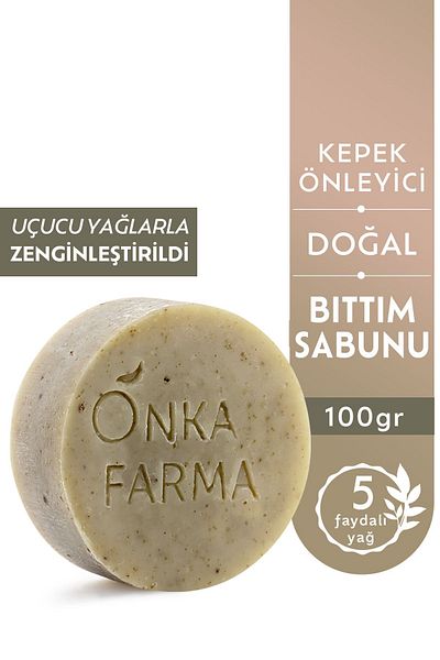 OnkaFarma Onka Farma Bıttım Natural Soap 100 Gr Anti-Shedding Hair Strengthening Skin Nourishing Soap