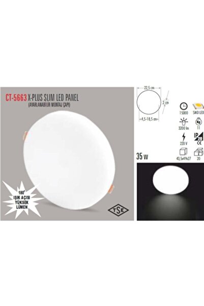 Cata Ct-5663 30w/6400k X-plus Slım Led Panel(beyaz)