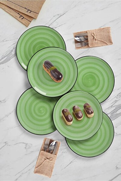 Madeghome 6'Lı Pasta Tabak seti 19cm HandMade Pasta Tabağı