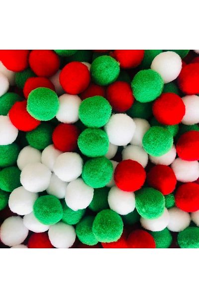 Yumuşakkeçe Soft Plush Pompom 100 Pieces 2 Cm Diameter