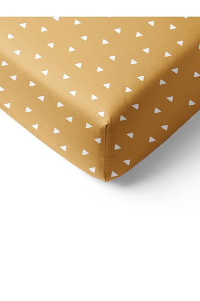 Evmila Triangle Patterned Printed Single Elastic Sheet Set