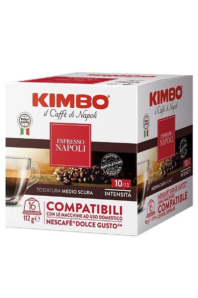 Kimbo Napoli Dolce Gusto Compatible Capsule Coffee (in Box of 16)