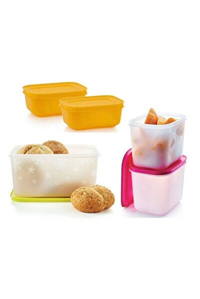 Tupperware Alaska Container 5-Piece Freezer Storage Container 2.5 Lt-1.1 Lt-450 Ml