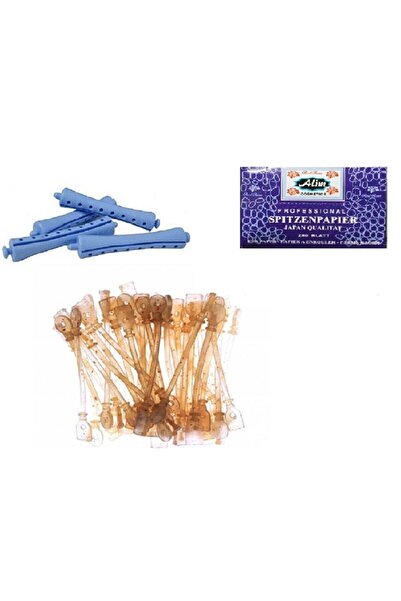 Alim Perma Bigudi No:5 20 Adet Perma Lastiği 20 Adet Perma Kağıdı 250'li