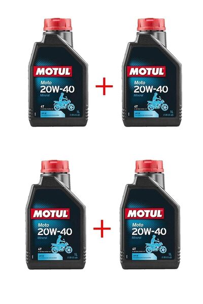 Motul Moto 20w40 1 Litre 4 Adet Mineral Motosiklet Yağı Ürt 2021