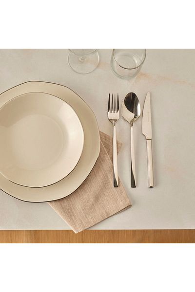 Bella Maison 18 Piece Premium Silver Dinner Fork and Spoon Knife Set