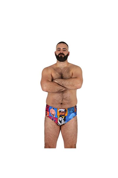 turcobear Dijital Baskılı Pencere Model Erkek Mayo