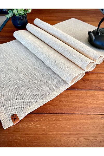 Homever Μαλακό Λευκό 136x36cm Ψάθινο Τραπεζομάντιλο Κουζίνας Σαλονιού