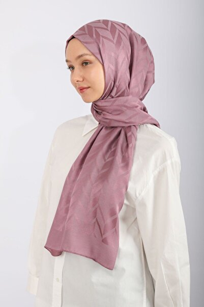 hijabchi Jacquard mătăsos importat Zigzag - K.Lila