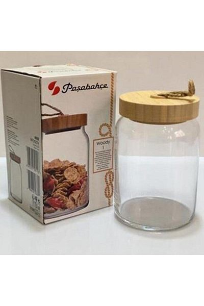 Paşabahçe 43583s00 Woody Bamboo Jar with Lid - 860 Ml
