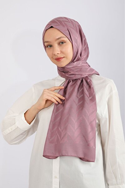 hijabchi Jacquard mătăsos importat Zigzag - K.Lila