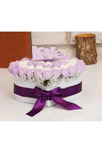 Genel Markalar Özel Tasarım Kalp Saksıda Kokulu Taş Çiçek Aranjmanı