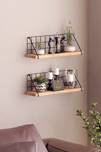 Cosargroup Modern Ege Duvar Rafı Metal Duvar Rafı Metal Mutfak Banyo Rafı 1 ADET