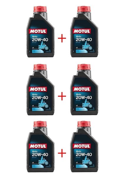 Motul Moto 20w40 1 Litre 6 Adet Mineral Motosiklet Yağı Ürt 2022