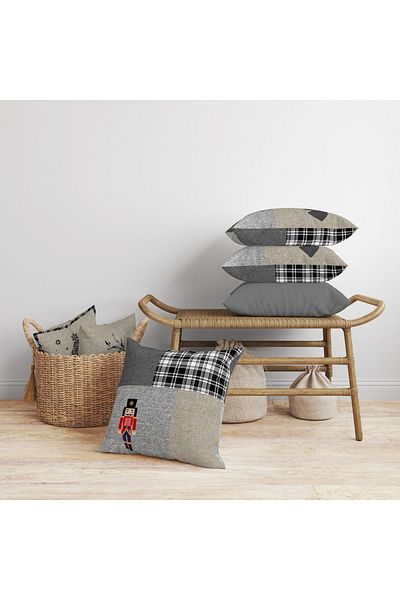 Evmila Model de Anul Nou Crăciun și Crăciun Design special Set de 4 huse de pernă