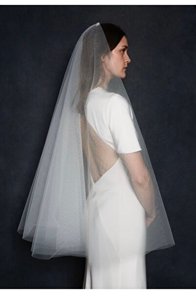 VENÜS MODA by Pınar Voal cu 2 straturi alb catifelat 1 metru cu cataramă fest...