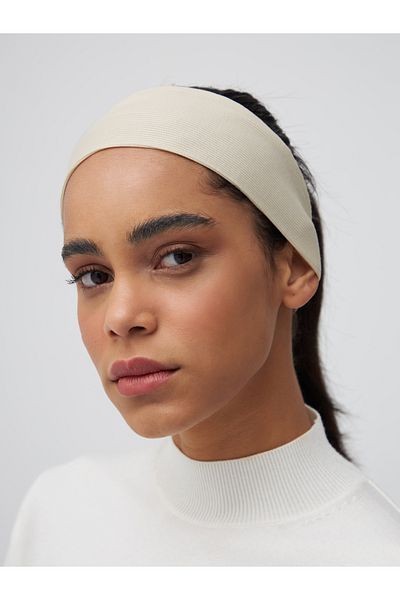 Femple Modest Κορδόνι Bamboo Bandana - Off White, Ριμπ