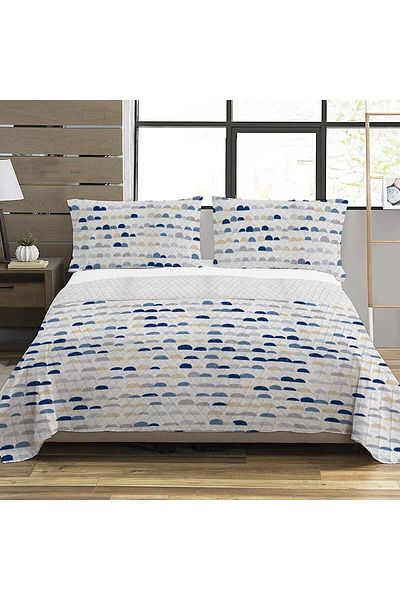 Evmila Modern Pattern Double Printed Pique (200x220 Cm) Colorful