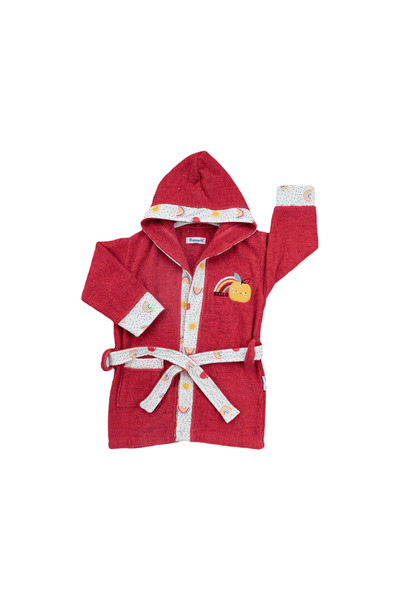 falcomini 1/8 Year Old Baby Boy Embroidered Bathrobe