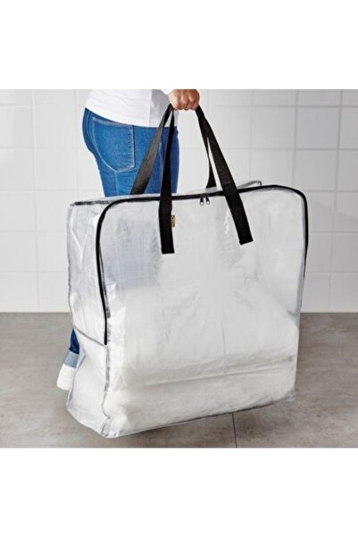 IKEA Şeffaf Çamaşırlık Çanta Hurç Düzenleyici 65-22-65 Cm