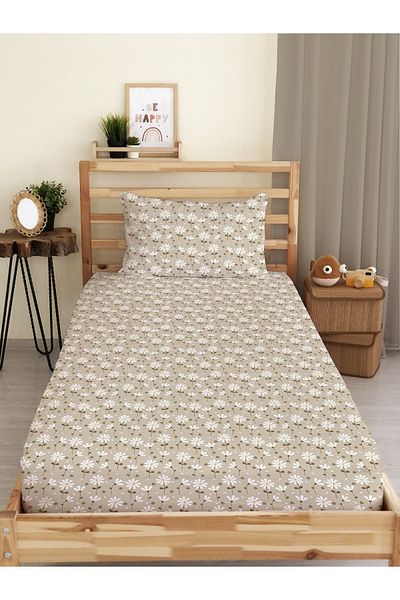 Evmila Floral Patterned Printed Single Elastic Sheet Set