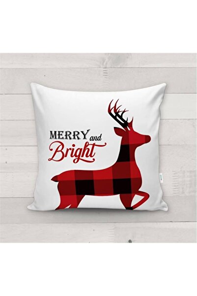 Evmila Novogodišnji specijalni jelen Sa deznom Somot Navlaka za jastuk