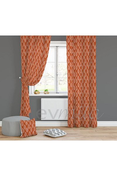 Evmila Children's Room Patterned Background Curtain
