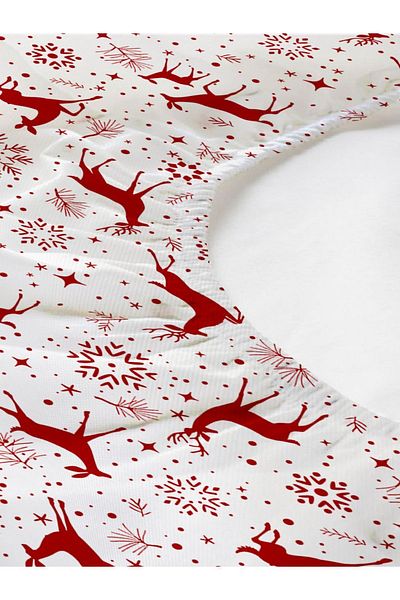 Evmila New Year's Special Pattern Printed Single Elastic Sheet Set