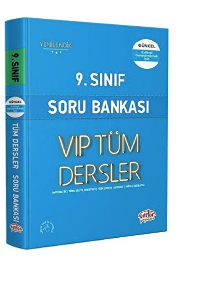 Editör Yayınevi Editör Yayınları 9.Sınıf Tüm Dersler Soru Bankası Mavi Kitap