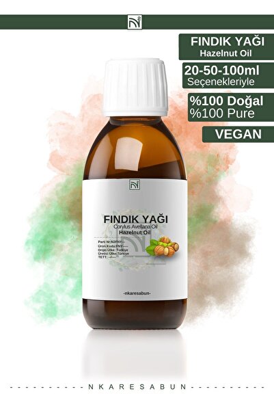 nkare زيت البندق 50 مل - طبيعي 100%، واقي وخالي من المواد