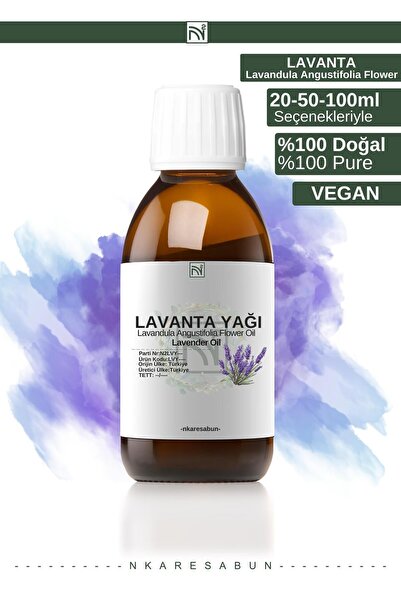 nkare Lavanta Yağı %100 Saf Doğal Soğuk Sıkım Yağı 20 Ml