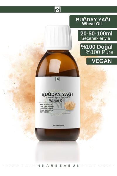 nkare Buğday Yağı 100 ml %100 Doğal Katkı ve Koruyucu içermez. Wheat Oil.