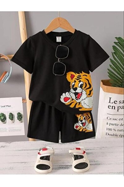 Genel Markalar Yandan Ayıcık Yeni Baskılı Şortlu Alt Üst Takım 4yaş/13yaş Arası