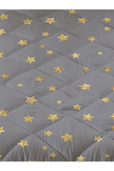 Evmila Moon Patterned Quilted Quilt, Single Sleeping Set