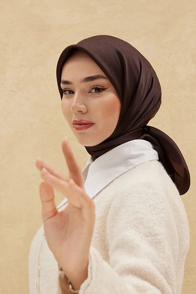 Silk Home Plain Shiny Scarf 75006-14