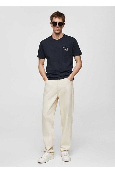 MANGO Man Bedrucktes T-Shirt aus 100 % Baumwolle