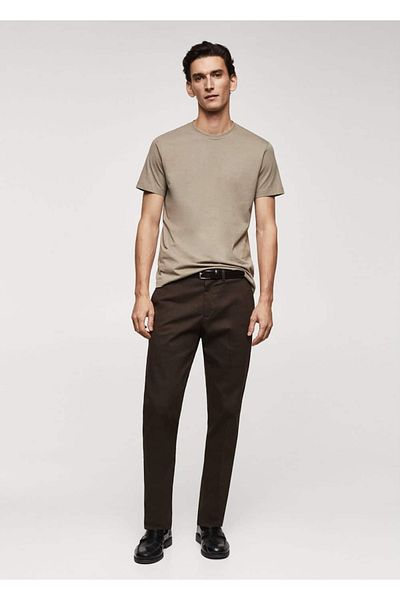 MANGO Man Basic-T-Shirt aus Baumwollstretch