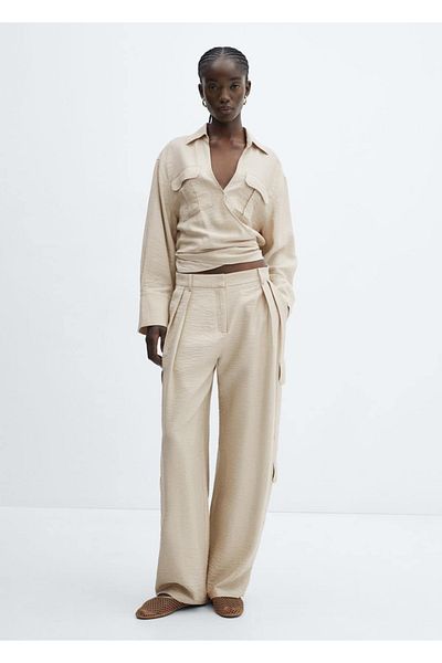 MANGO Woman Pleated Cargo Pants