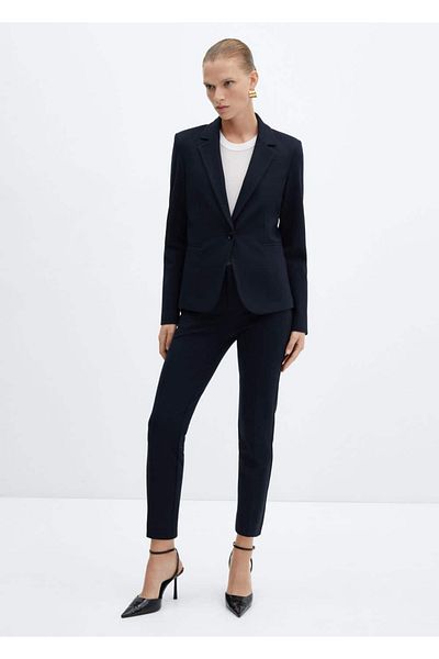 MANGO Woman Roman woven straight pants